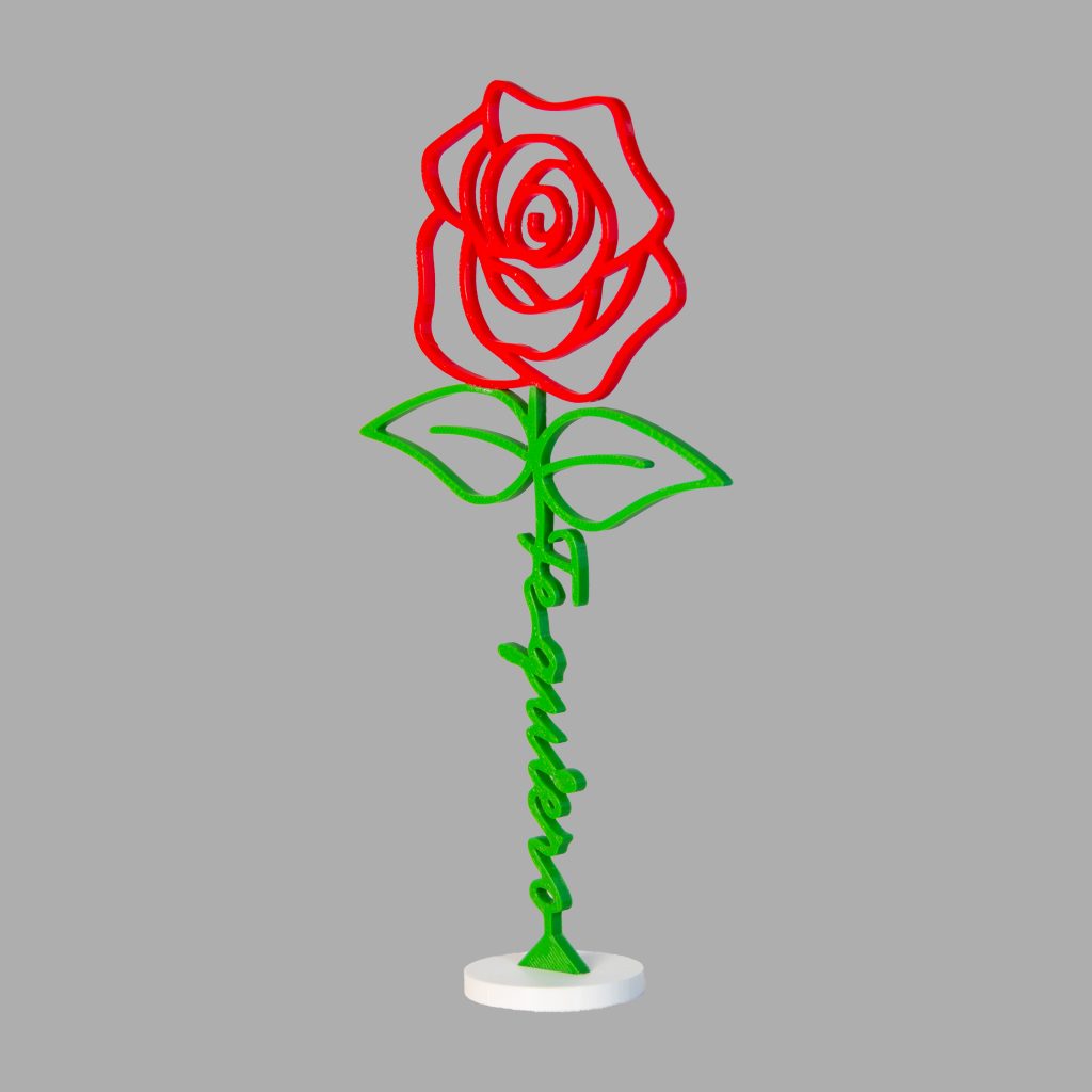 Rosa con Nombre Personalizado en el Tallo
